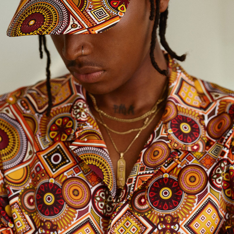 Ethnic Style Printed Shirt Set