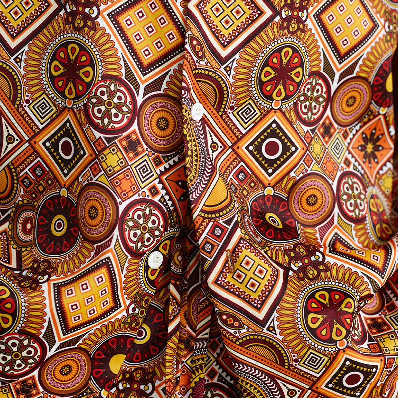 Ethnic Style Printed Shirt Set