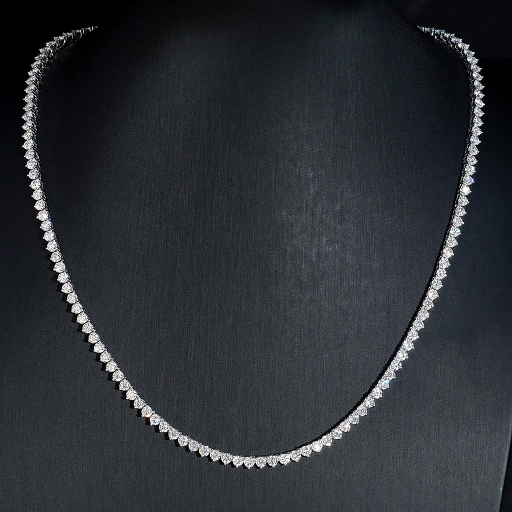 2mm/3mm/4mm 3-claw S925 & Moissanite Tennis Chain