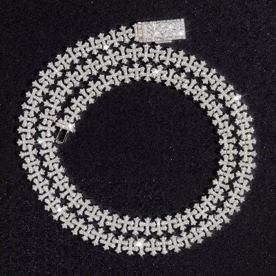 8mm 925S & VVS Moissanite Cross Chain