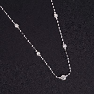 925S & VVS Moissanite Bead Chain