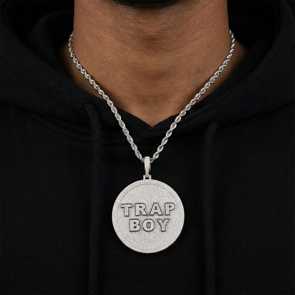 925S & VVS Moissanite Round Custom Name Pendant 925S & VVS Moissanite Round Custom Name Pendant