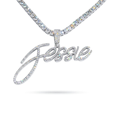 925S & VVS Moissanite Custom Personalized Name Letter Pendant