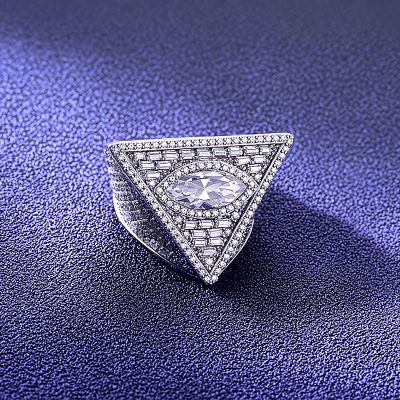 925S & VVS Moissanite Marquise Brilliant Cut Triangle Eye Ring