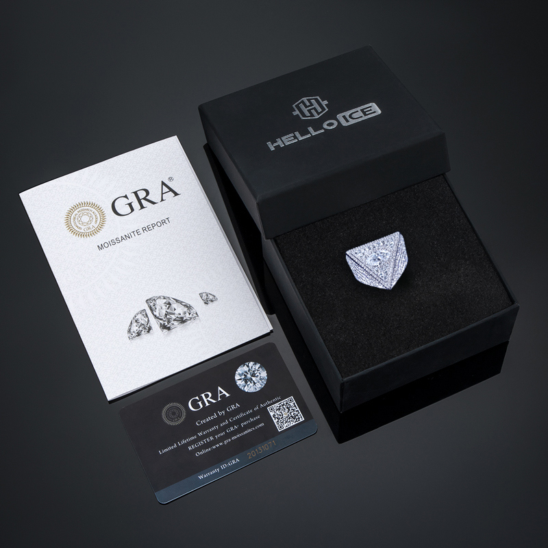 925S & VVS Moissanite Marquise Brilliant Cut Triangle Eye Ring