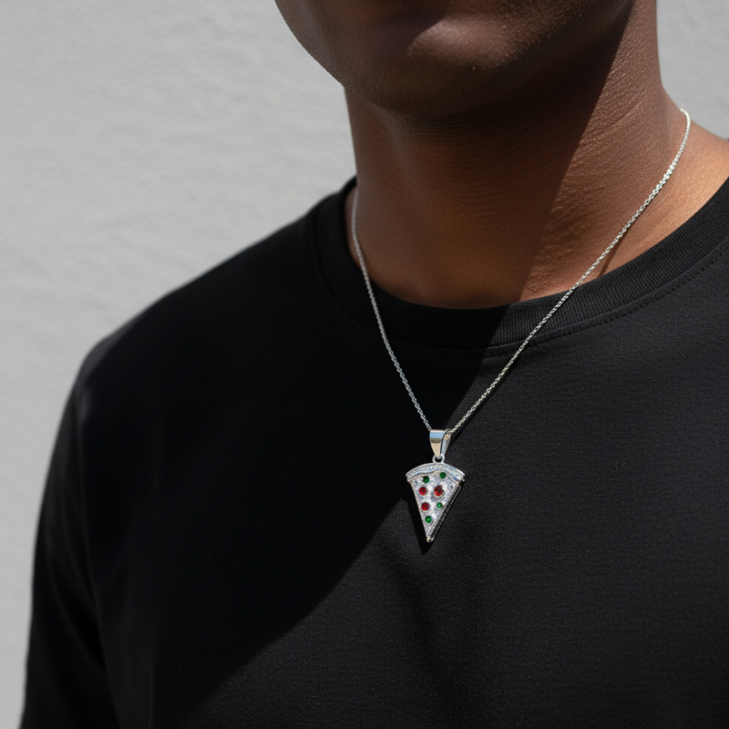 Iced Pizza Pendant