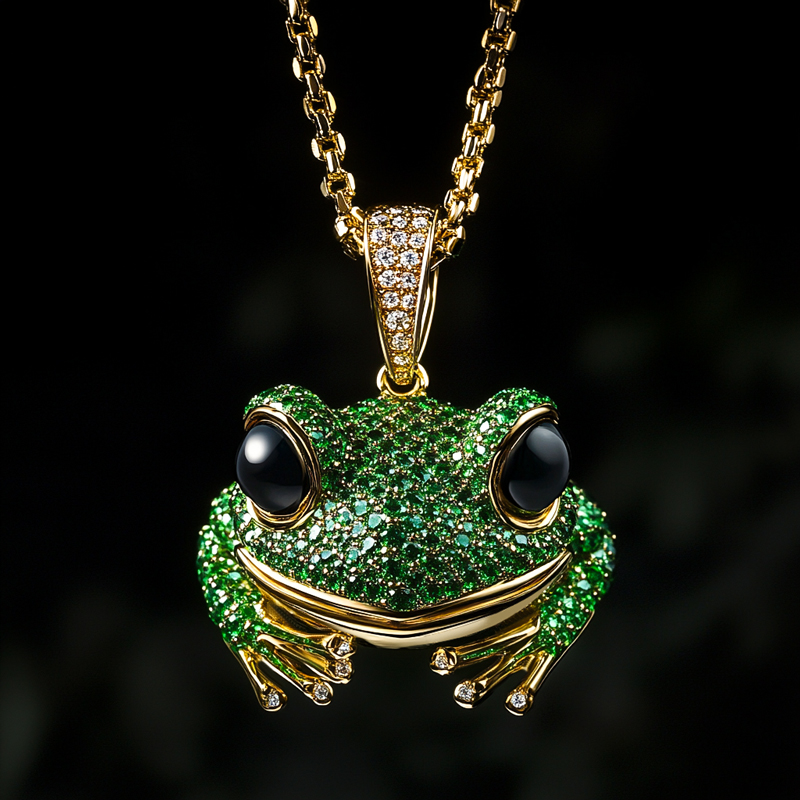 Iced Frog Pendant