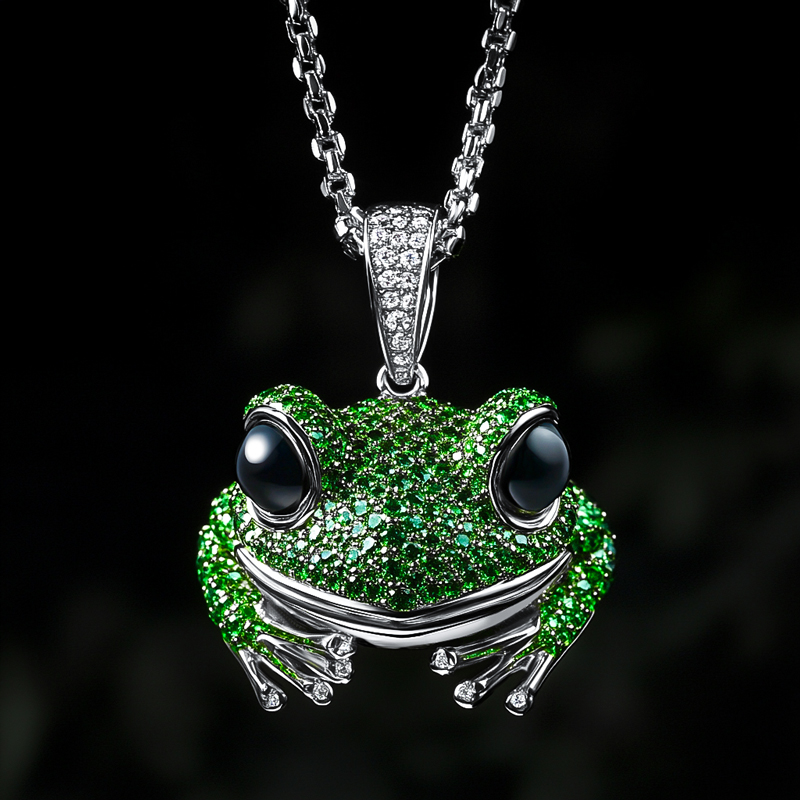 Iced Frog Pendant