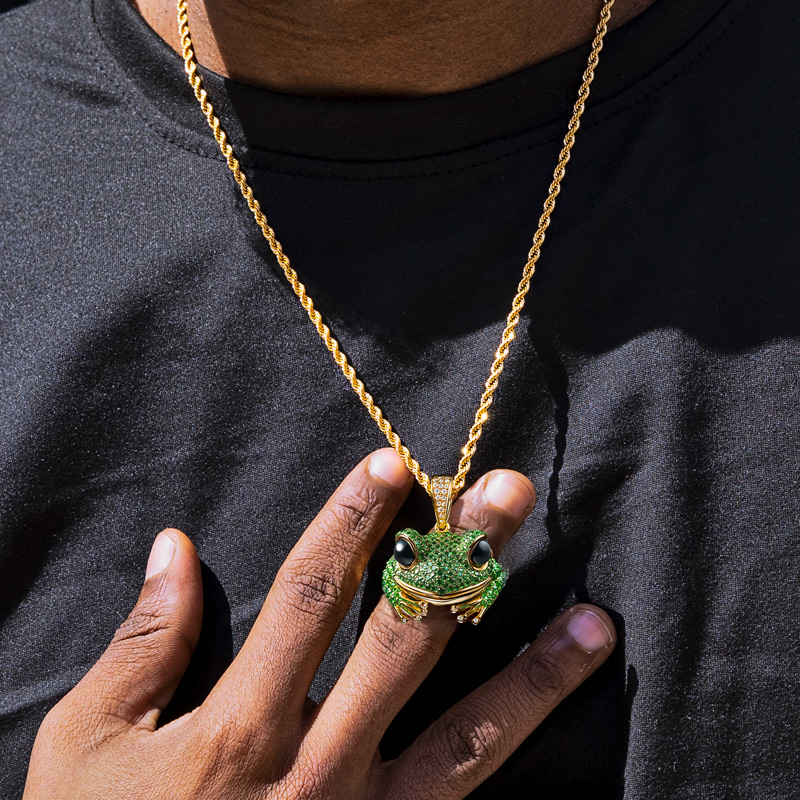 Iced Frog Pendant