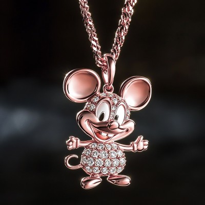 Iced Cartoon Little Mouse Pendant