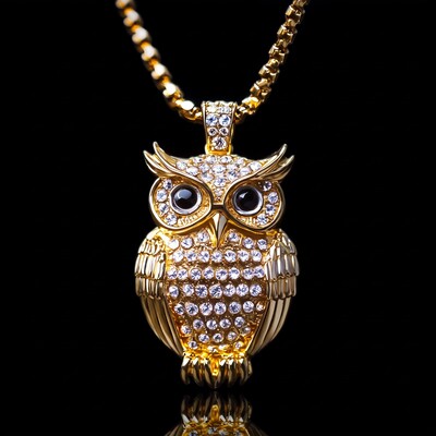 Iced Owl Pendant