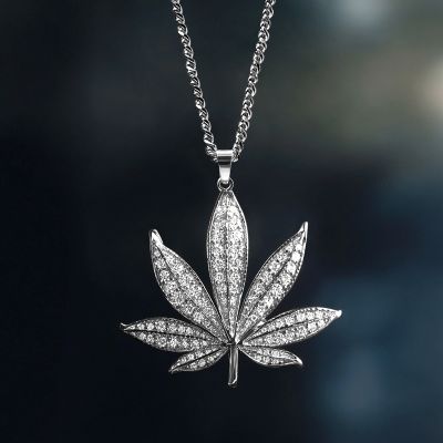 Iced Leaf Pendant
