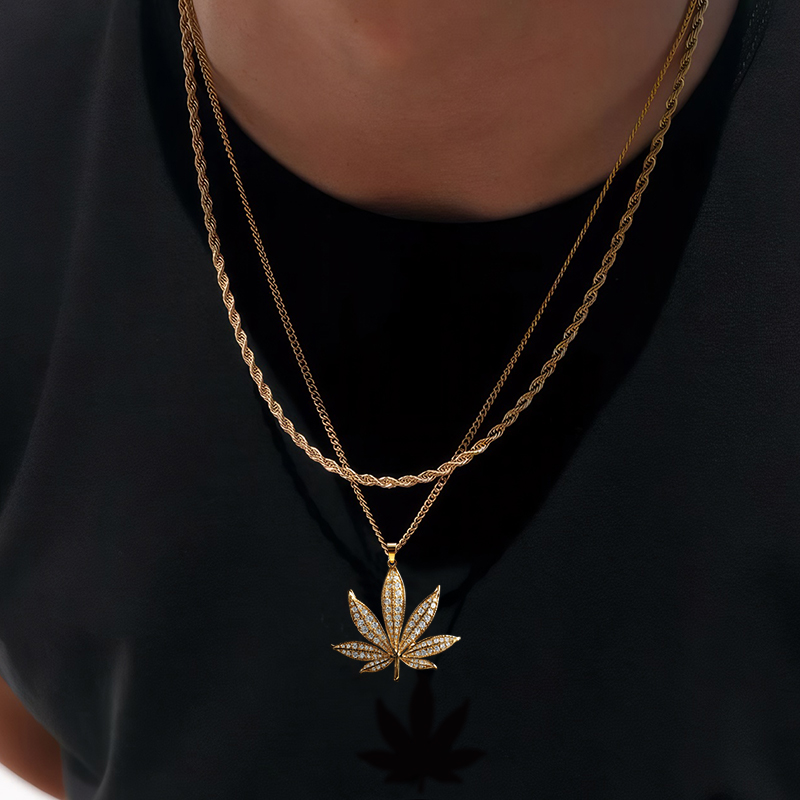 Iced Leaf Pendant