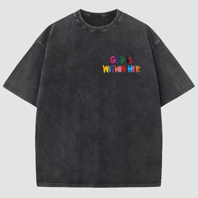 “God Is Within”Her Unisex Washed T-Shirt