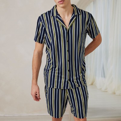 Multi Stripe Shirt Set