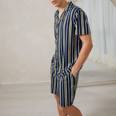 Multi Stripe Shirt Set