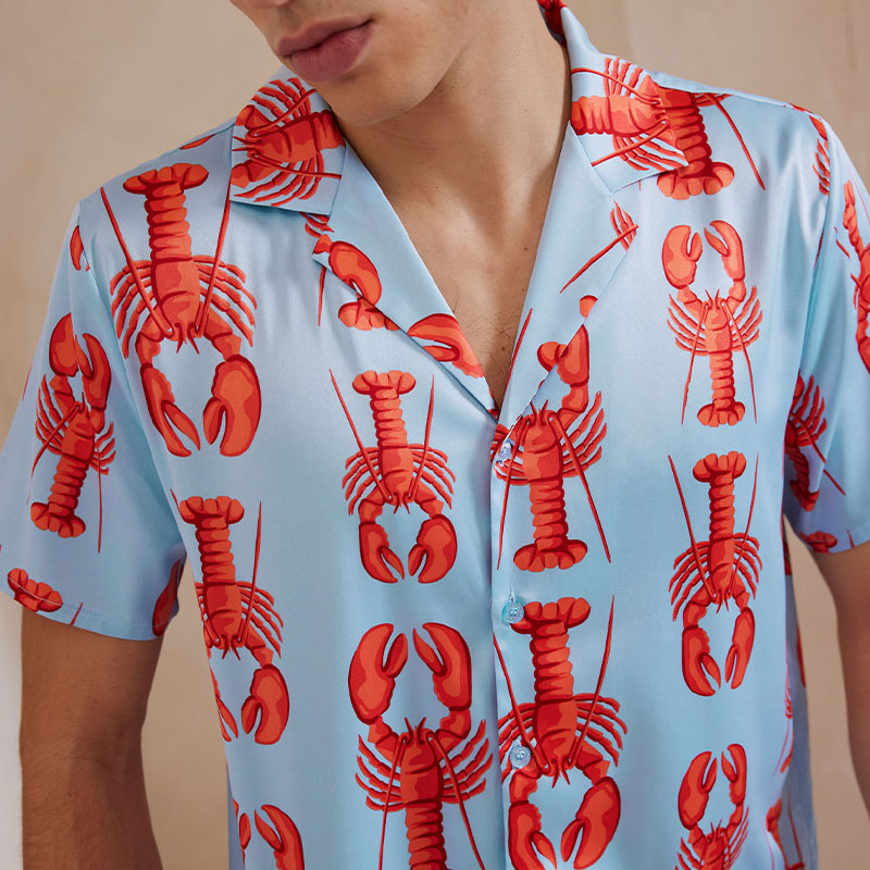 Lobster Print Shirt Set