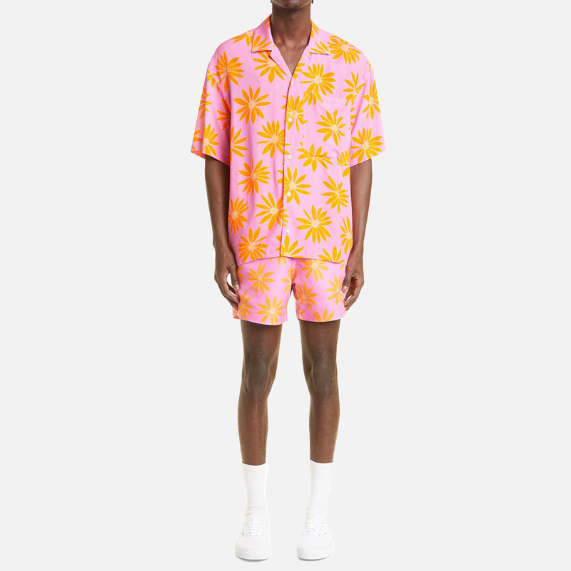 Floral Printed Linen Shirt Set