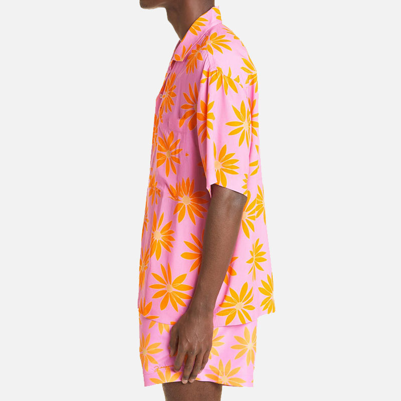 Floral Printed Linen Shirt Set