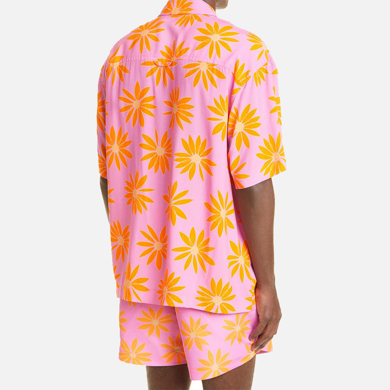 Floral Printed Linen Shirt Set