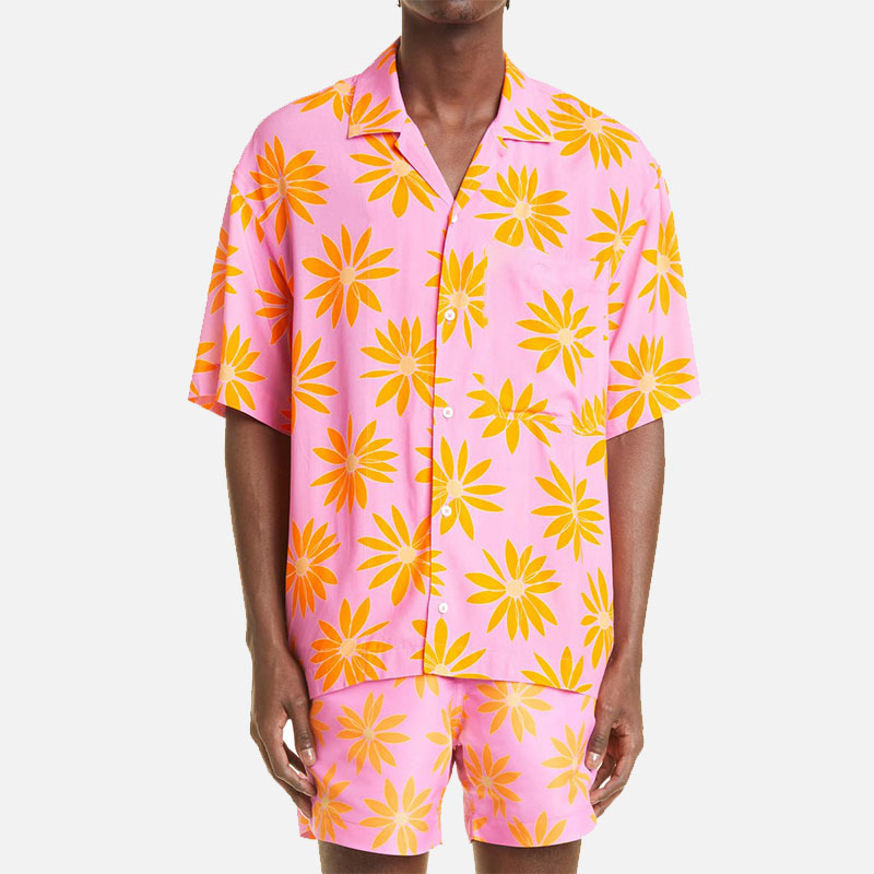 Floral Printed Linen Shirt Set