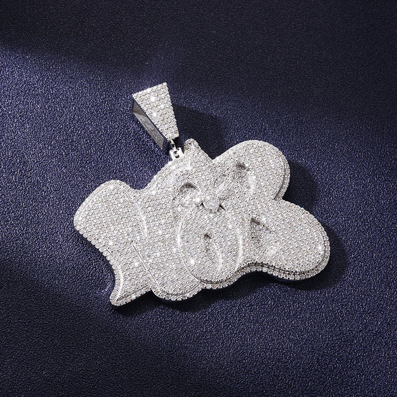 Custom S925 VVS1 Moissanite Letter Pendant Deposit