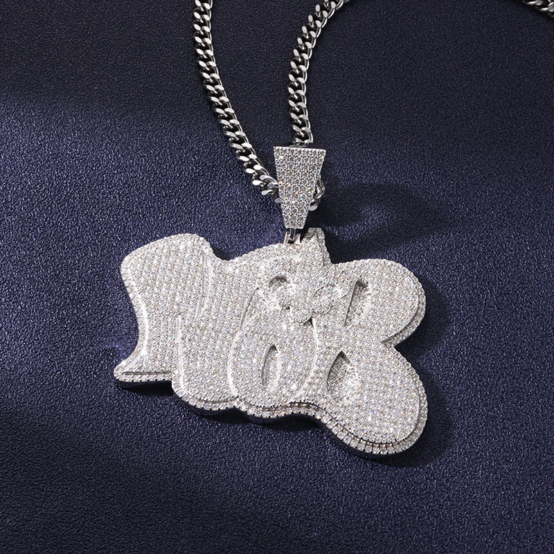 Custom S925 VVS1 Moissanite Letter Pendant Deposit