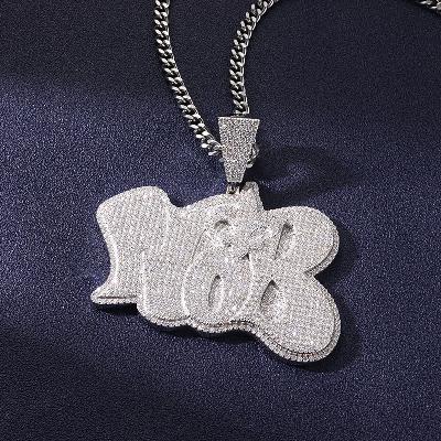 Custom S925 VVS1 Moissanite Letter Pendant Deposit