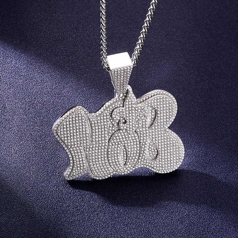 Custom S925 VVS1 Moissanite Letter Pendant Deposit