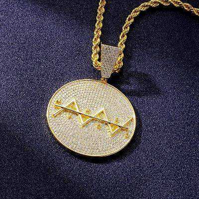 Custom VVS1 Moissanite Logo Medal Pendant Deposit