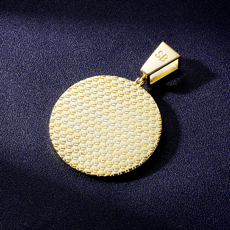 Custom VVS1 Moissanite Logo Medal Pendant Deposit