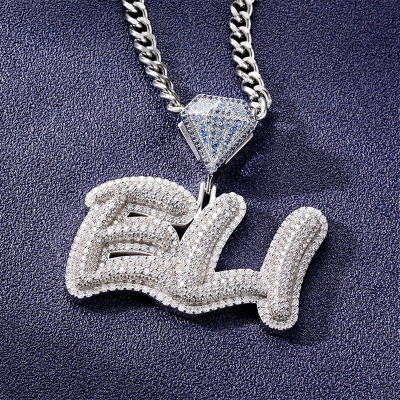 Custom VVS1 Moissanite Letter Pendant Deposit