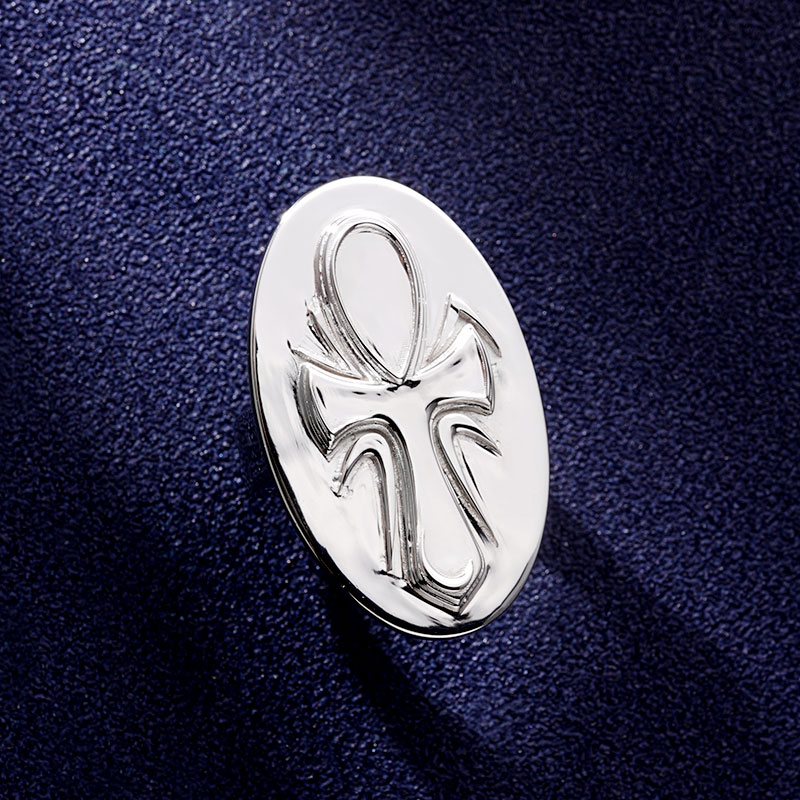 Custom S925 Silver & White gold plated Logo Ring Deposit