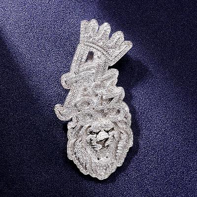 Custom VVS1 Moissanite Letter&Lion Pendant Deposit