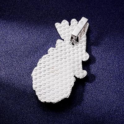 Custom VVS1 Moissanite Letter&Lion Pendant Deposit