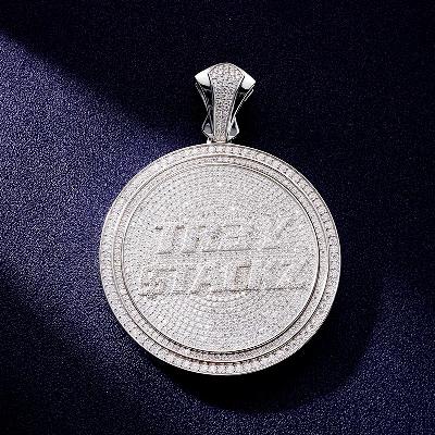 Custom VVS1 Moissanite Medal Rotating Pendant Deposit