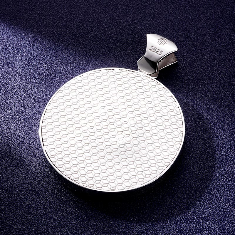 Custom VVS1 Moissanite Medal Rotating Pendant Deposit