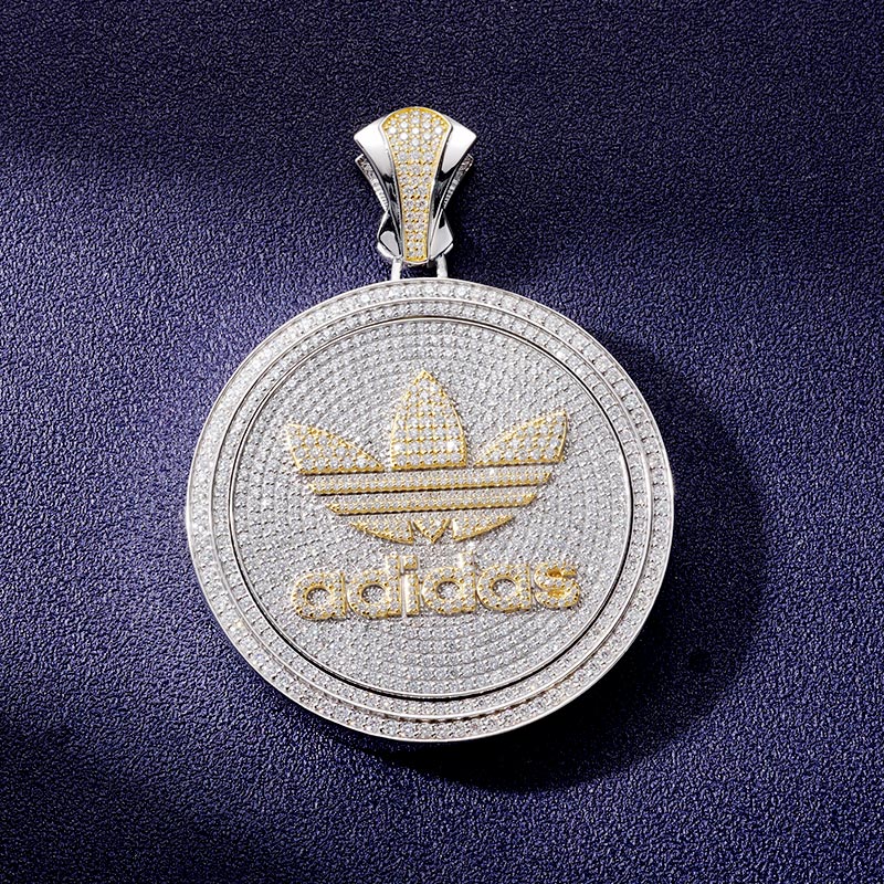 Custom VVS1 Moissanite Medal Rotating Pendant Deposit