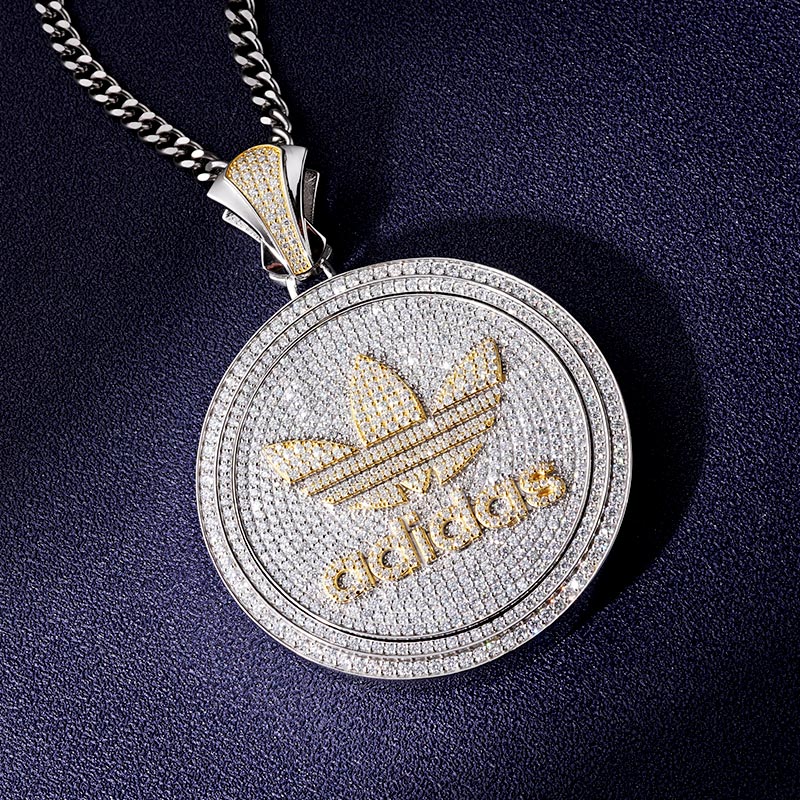 Custom VVS1 Moissanite Medal Rotating Pendant Deposit