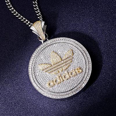 Custom VVS1 Moissanite Medal Rotating Pendant Deposit