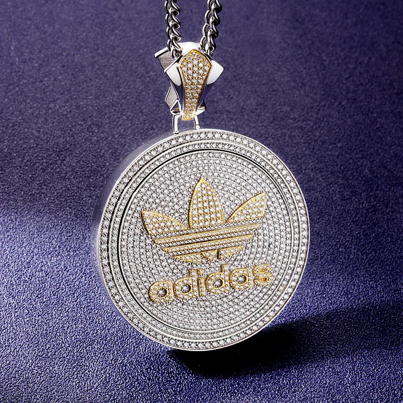 Custom VVS1 Moissanite Medal Rotating Pendant Deposit