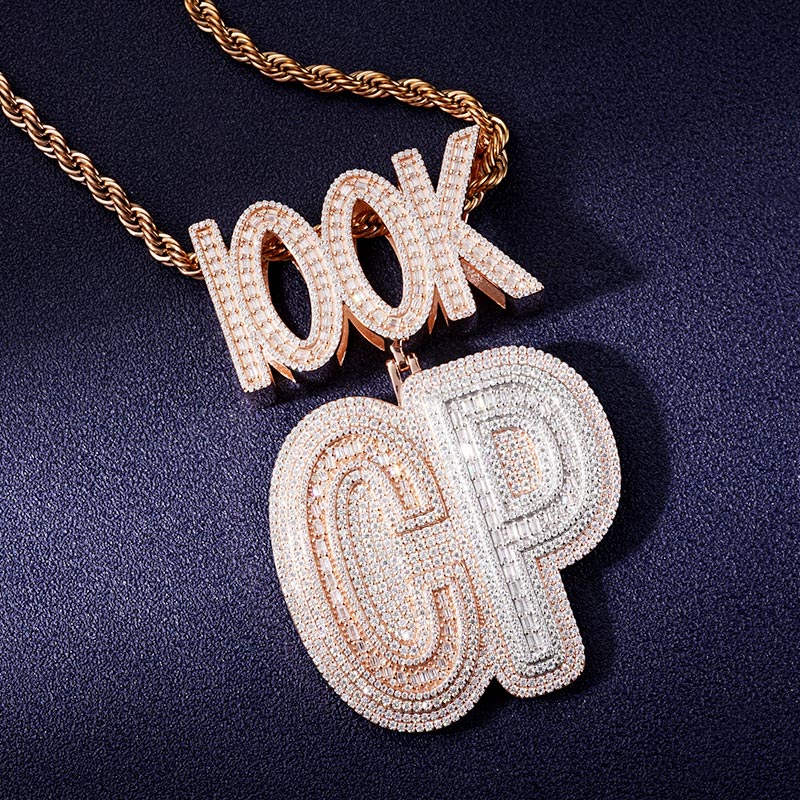 Custom VVS1 Moissanite Letter Pendant Deposit