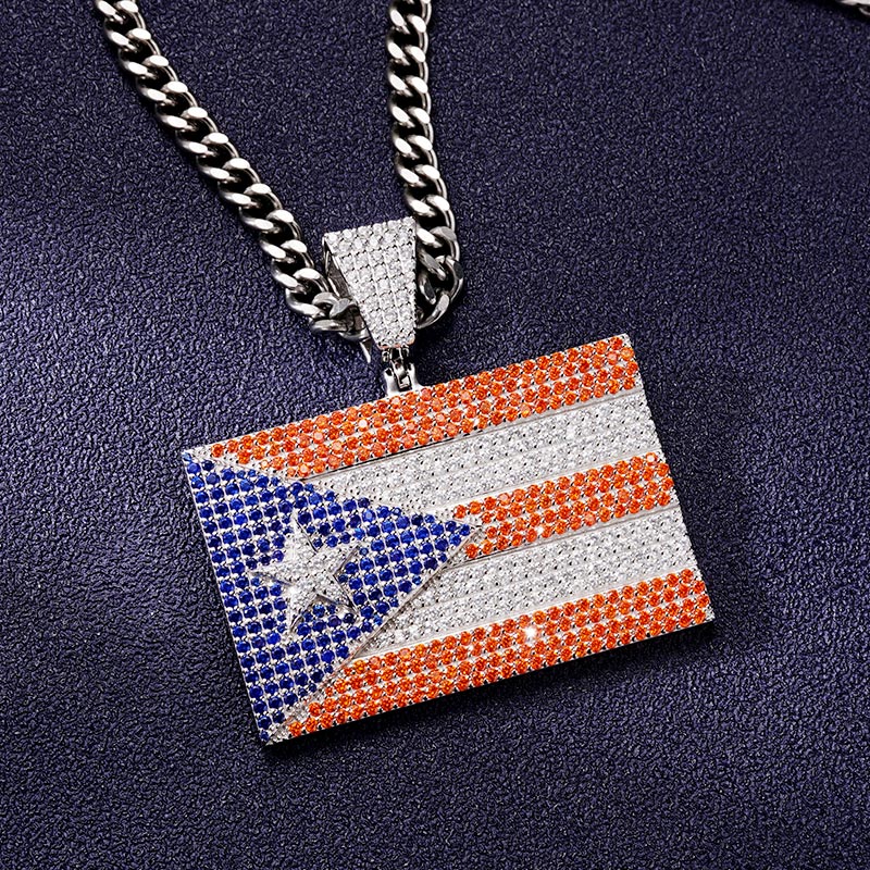 Custom Iced Flag Pendant Deposit