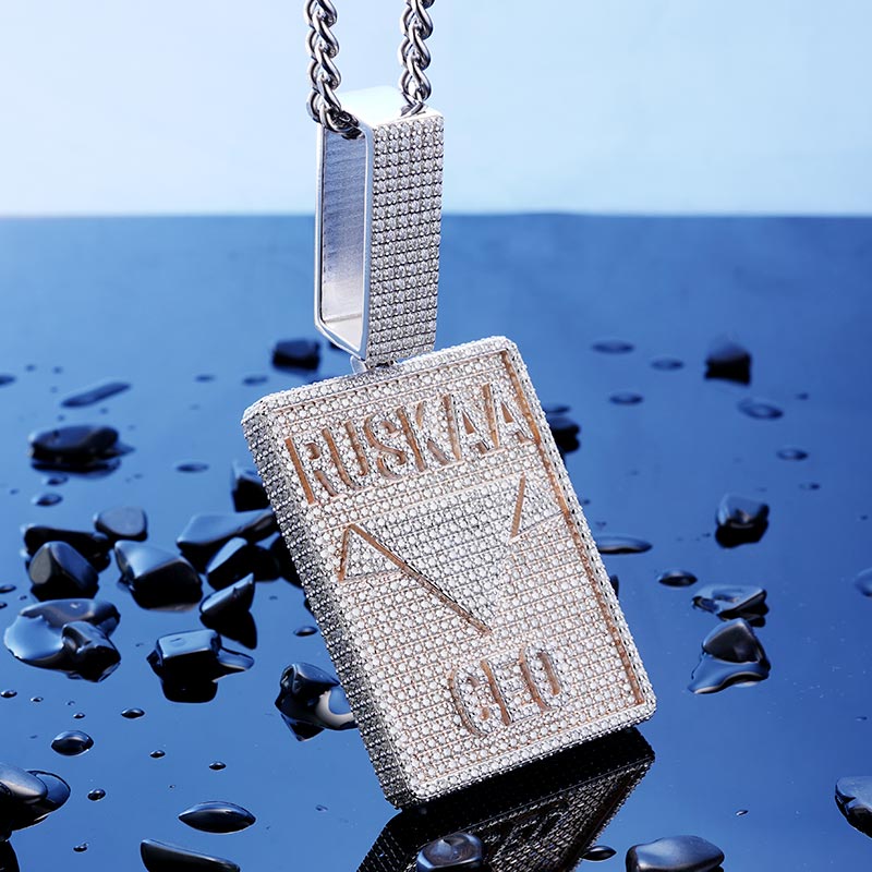 Custom VVS1 Moissanite Tag Pendant Deposit