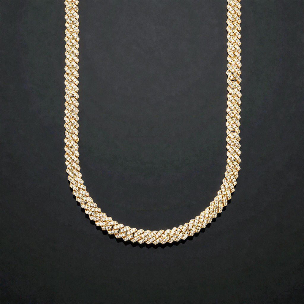 925S & VVS Moissanite 5mm Prong Cuban Link Chain
