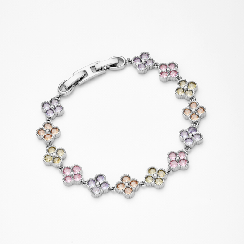 Colorful Clover Tennis Bracelet