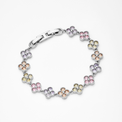 Colorful Clover Tennis Bracelet