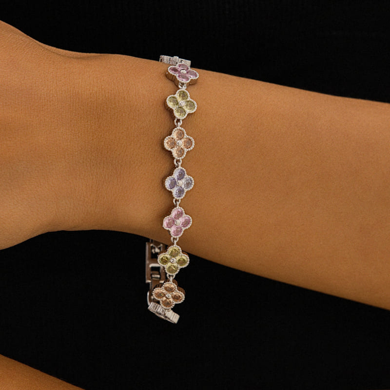 Colorful Clover Tennis Bracelet