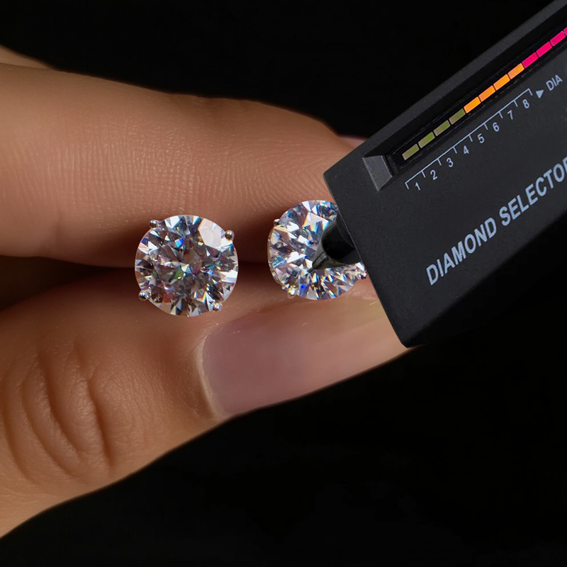 0.1CT/0.3CT/0.5CT/1CT/1.5CT/2CT/3CT Round Cut Moissanite Earrings 0.1CT/0.3CT/0.5CT/1CT/1.5CT/2CT/3CT Round Cut Moissanite Earrings