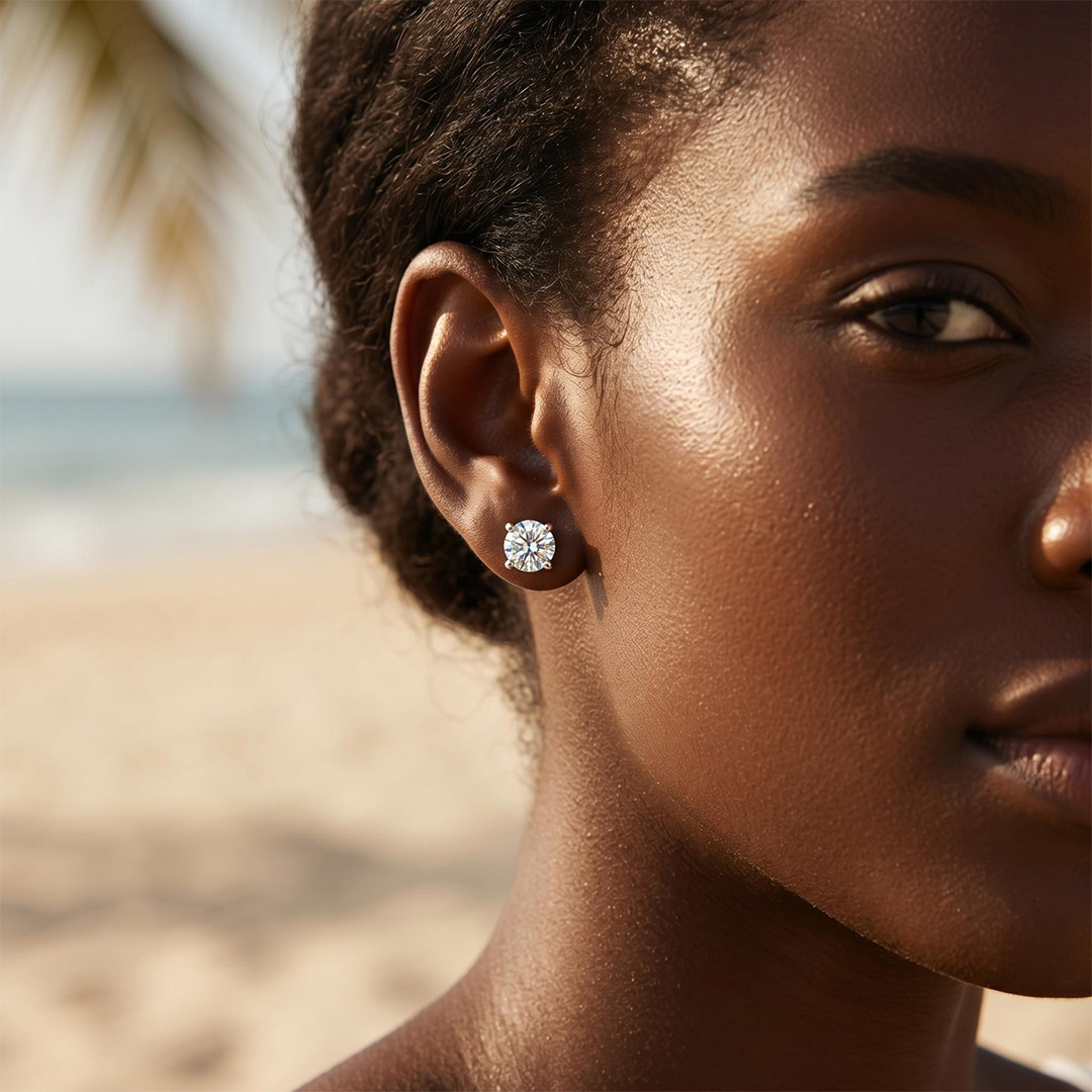 0.1CT/0.3CT/0.5CT/1CT/1.5CT/2CT/3CT Round Cut Moissanite Earrings 0.1CT/0.3CT/0.5CT/1CT/1.5CT/2CT/3CT Round Cut Moissanite Earrings